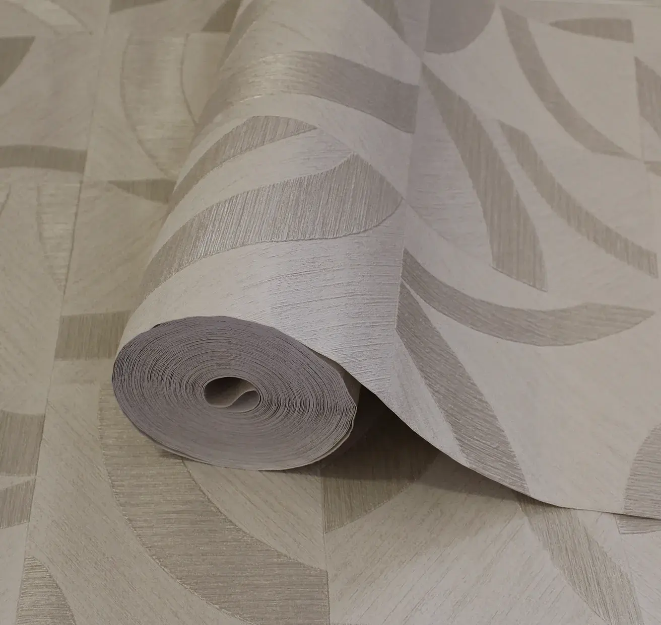 Gray Embossed Wallpaper – Textured Glittering (24101-3)